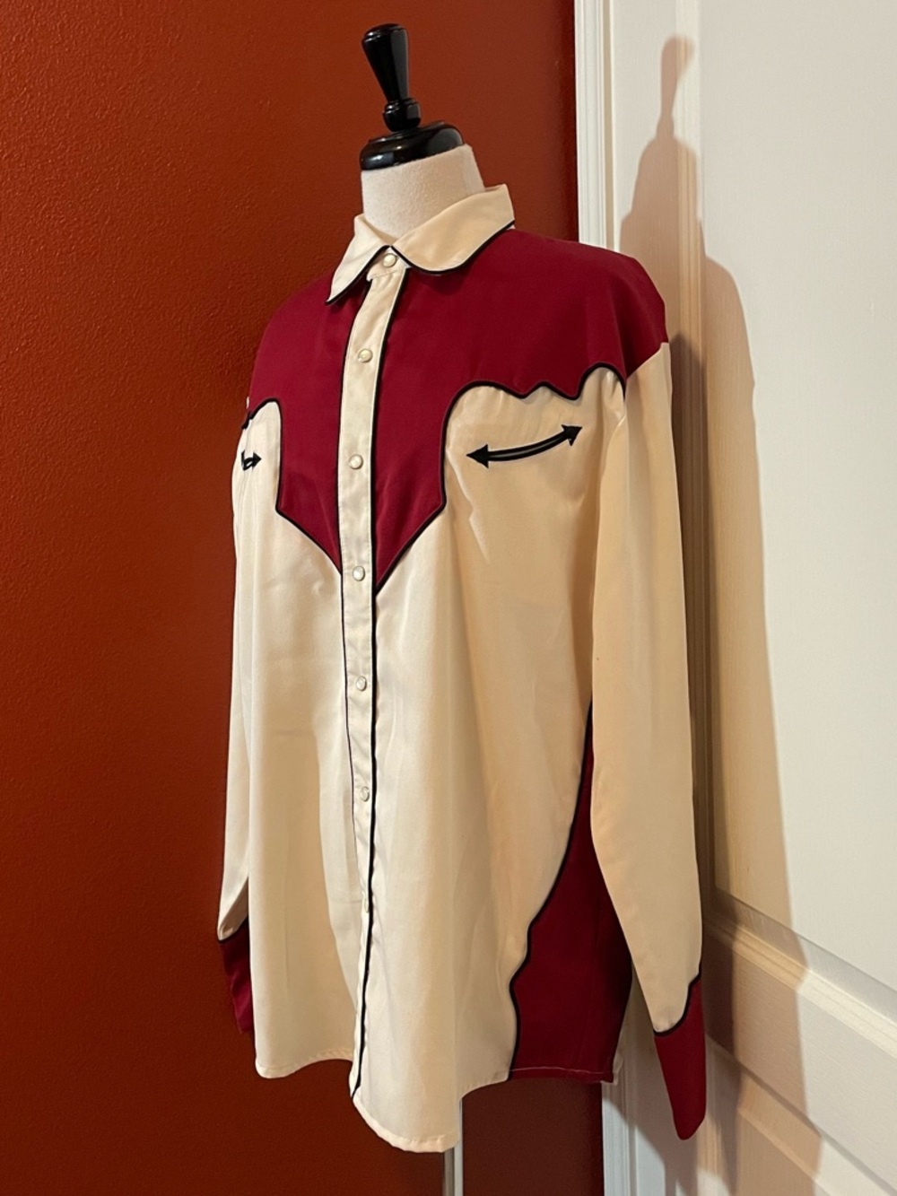 Classic Western Men’s Vintage Pearl Snap‎ Retro Rodeo Cowboy Long Sleeve Shirt
